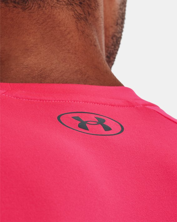 Men's UA Tech™ 2.0 Wordmark Short Sleeve, Pink, pdpMainDesktop image number 3